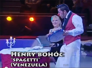 Henry Boyoc spagetti. Клоун. Сценка в ресторане. 8 Международный цирковой фестиваль в Будапеште